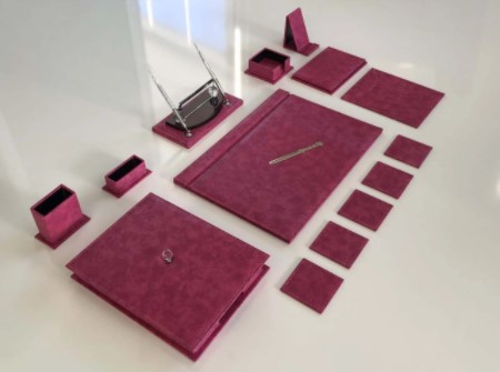 Rúžový kancelársky set 10 dielny